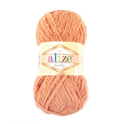 Пряжа для вязания Ализе Softy (100% микрополиэстер) 50гр/115 м цвет 336 оранжевый фото 1