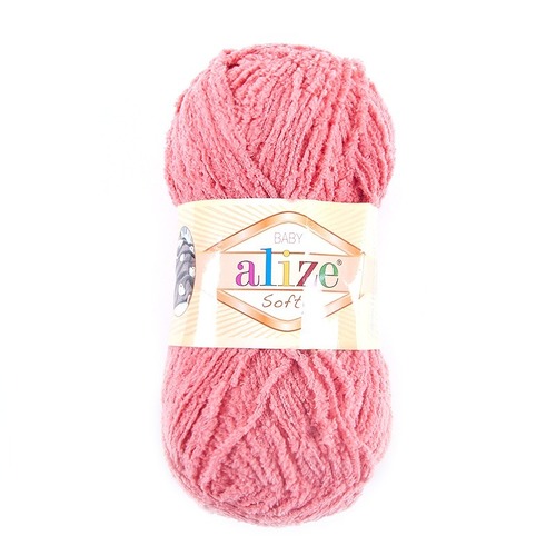 Пряжа для вязания Ализе Softy (100% микрополиэстер) 50гр/115 м цвет 619 коралловый фото 1