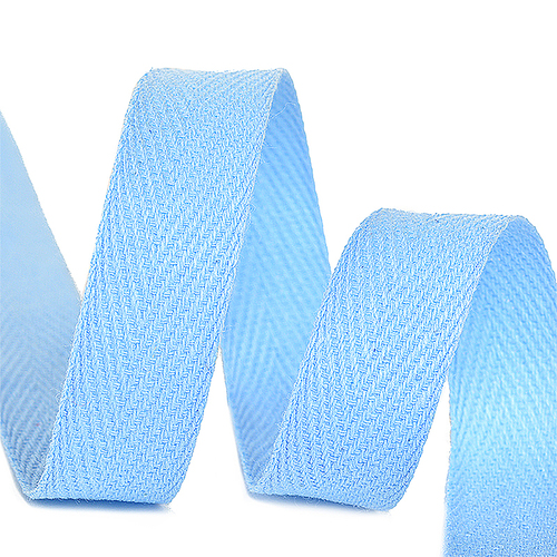 Лента киперная 10 мм хлопок 2.5 гр/см цвет S351 голубой фото 1