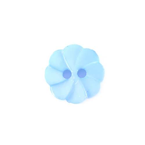 Пуговица детская на два прокола Розочка 13 мм цвет св-голубой упаковка 24 шт фото 1