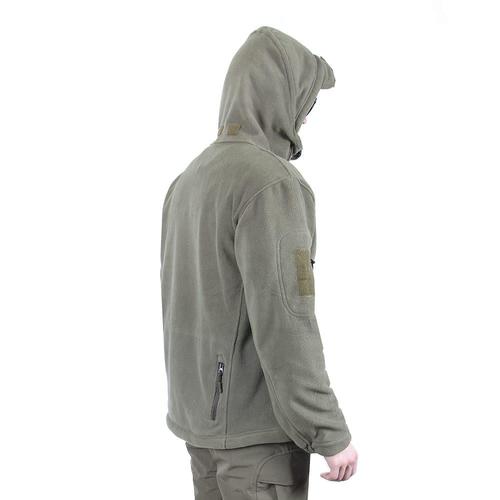 Куртка Флис с капюшоном цвет олива размер L фото 3