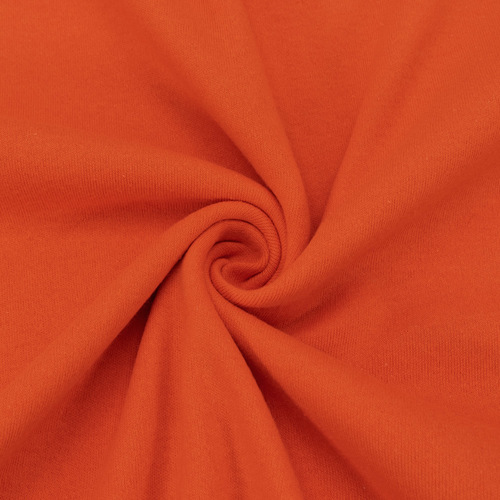 Ткань на отрез интерлок цвет оранжевый фото 1