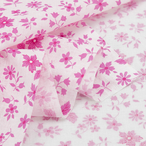 Ткань на отрез ситец белоземельный 80 см 7578/1 Цветы цвет розовый фото 2