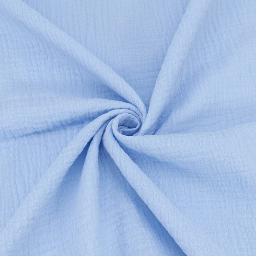 Ткань на отрез муслин гладкокрашеный 140 см цвет голубой фото 1