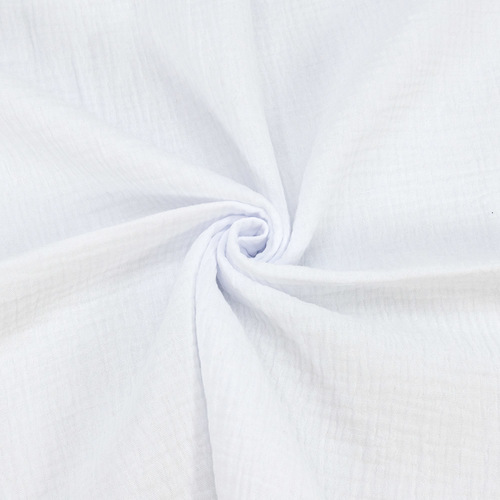 Ткань на отрез муслин гладкокрашеный 140 см цвет белый фото 1
