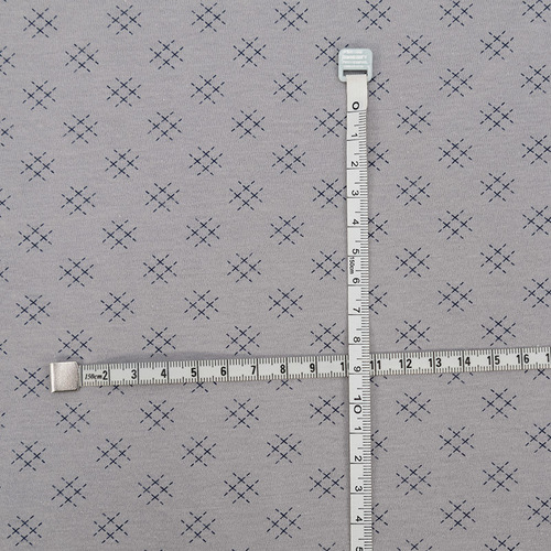 Ткань на отрез кулирка 1361-V3 Штрихи цвет серый фото 2