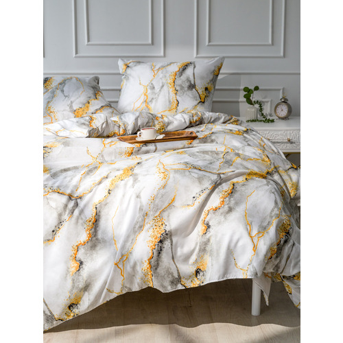 Постельное белье 12138-07b 2-х сп с евро простыней с наволочками 70/70 фото 9