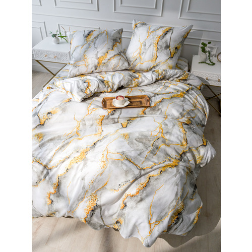 Постельное белье 12138-07b 2-х сп с евро простыней с наволочками 70/70 фото 4