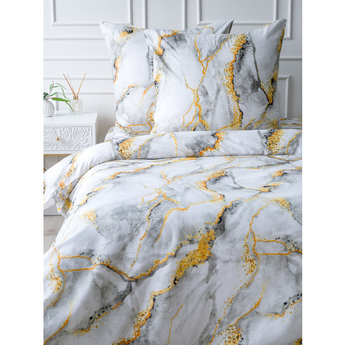 Постельное белье 12138-07b 2-х сп с евро простыней с наволочками 70/70 фото 3