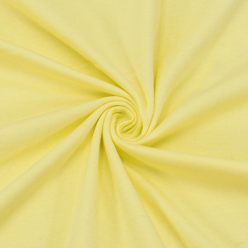 Ткань на отрез кулирка гладкокрашеная М-2013 цвет светло-желтый фото 1
