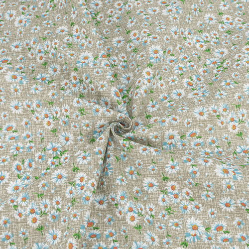 Ткань на отрез бязь плательная 150 см 10462/2 цвет бежевый фото 1