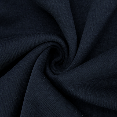 Ткань на отрез футер 3-х нитка компакт пенье начес цвет темно-синий фото 1