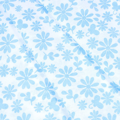 Ткань на отрез бязь плательная 150 см 1553/7А цвет голубой фото 1