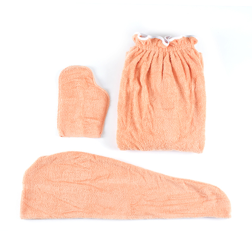 Набор для сауны женский цвет оранжевый фото 2