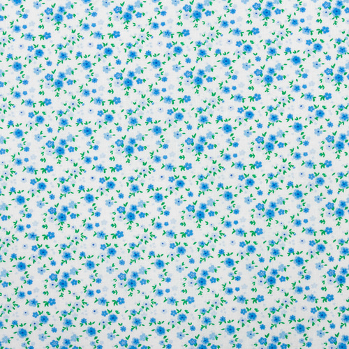 Ткань на отрез ситец 80 см 18982/2 Цветы цвет голубой фото 5