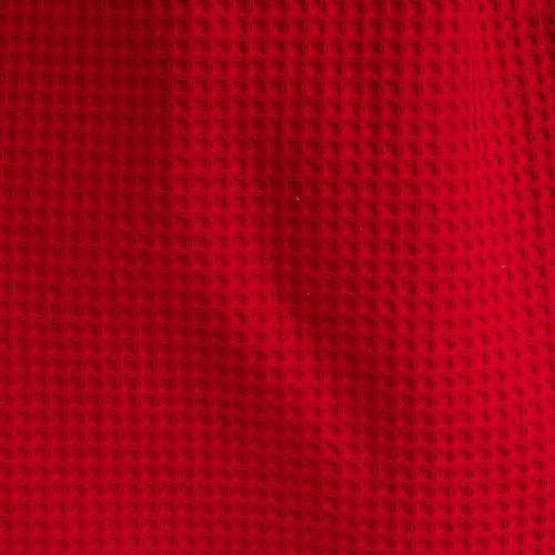 Вафельная накидка на резинке для бани и сауны Премиум мужская с широкой резинкой цвет 066 бордо фото 3