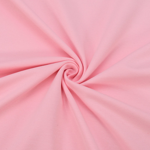Ткань на отрез кулирка с лайкрой 3317-1 цвет розовый фото 1