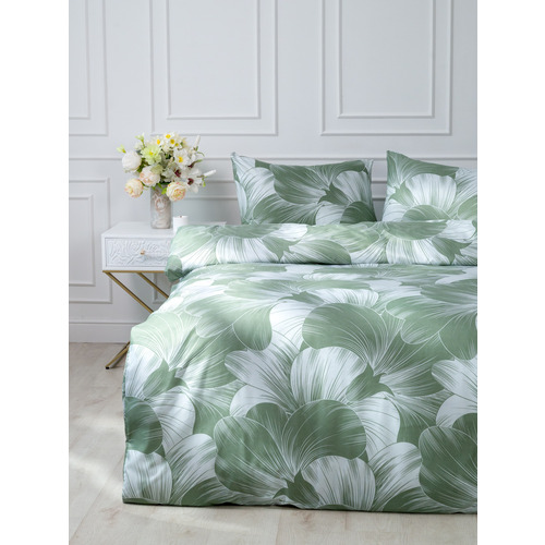 Постельное белье VT из полисатина 4826 2-х сп с евро простыней с наволочками 50/70 фото 18