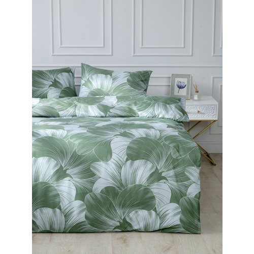 Постельное белье VT из полисатина 4826 2-х сп с евро простыней с наволочками 50/70 фото 21