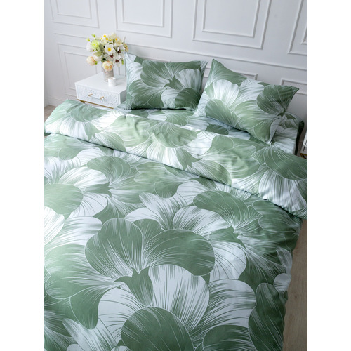 Постельное белье VT из полисатина 4826 2-х сп с евро простыней с наволочками 50/70 фото 17