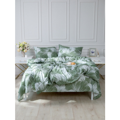 Постельное белье VT из полисатина 4826 2-х сп с евро простыней с наволочками 50/70 фото 16