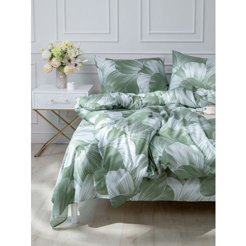 Постельное белье VT из полисатина 4826 2-х сп с евро простыней с наволочками 50/70 фото 15