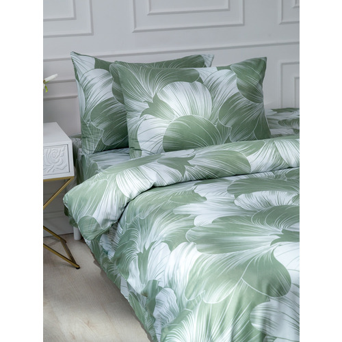 Постельное белье VT из полисатина 4826 2-х сп с евро простыней с наволочками 50/70 фото 3