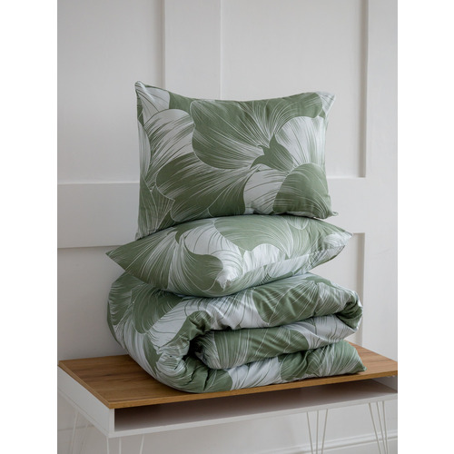 Постельное белье VT из полисатина 4826 2-х сп с евро простыней с наволочками 50/70 фото 2