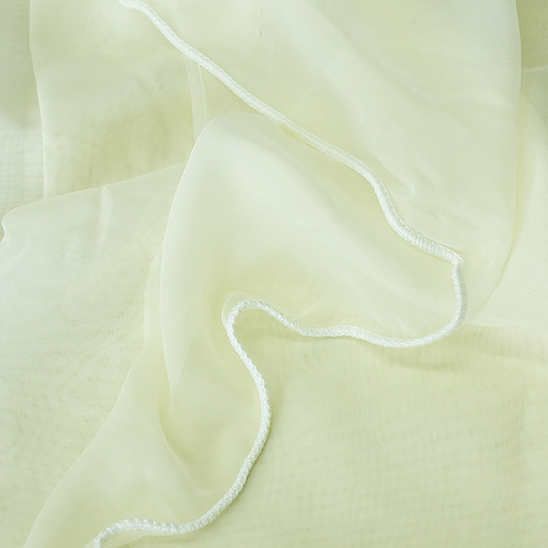 Ткань на отрез Вуаль 295 см с утяжелителемTRL15-2 цвет молочный фото 1