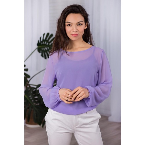 Комплект блуза+топ 0156-33 цвет Лаванда р 52 фото 1