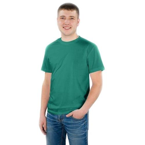 Мужская однотонная футболка цвет зеленый 48 фото 1