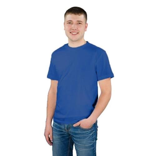 Мужская однотонная футболка цвет индиго 48 фото 1