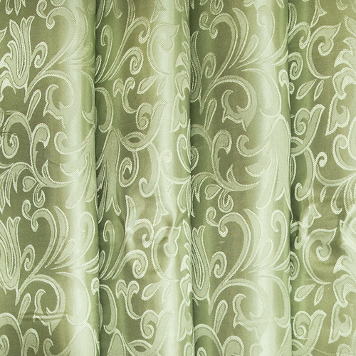Мерный лоскут портьерная ткань 150 см 6 цвет зеленый вензель фото 1