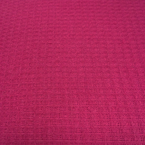 Вафельное полотно гладкокрашенное 150 см 165 гр/м2 цвет рубиновый фото 1
