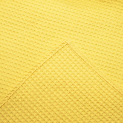 Вафельная накидка на резинке для бани и сауны Премиум женская цвет 257 желтый фото 2