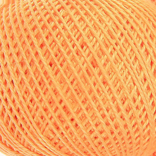 Нитки для вязания Ирис 100% хлопок 25 гр 150 м цвет 0604 светло-оранжевый фото 1