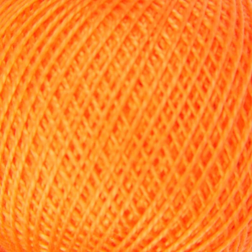 Нитки для вязания Ирис 100% хлопок 25 гр 150 м цвет 0710 оранжевый фото 1