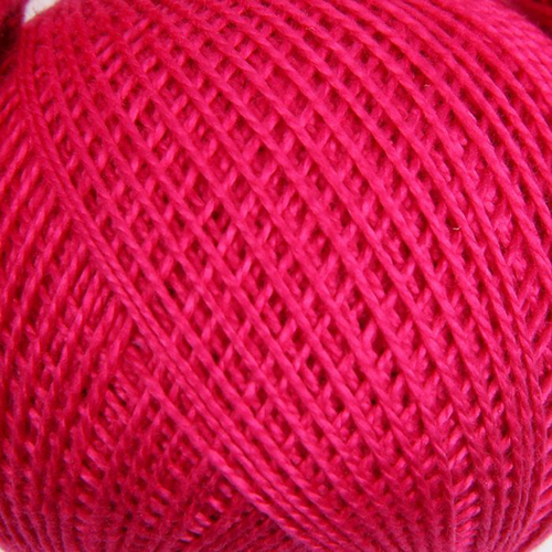 Нитки для вязания Ирис 100% хлопок 25 гр 150 м цвет 1112 ярко-розовый фото 1
