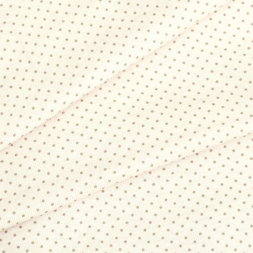 Ткань на отрез кулирка пенье Пшено по выкрасам R165 цвет экрю фото 1