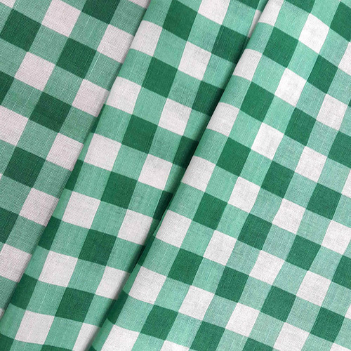 Ткань на отрез полулен 150 см 10432/1 цвет зеленый фото 1