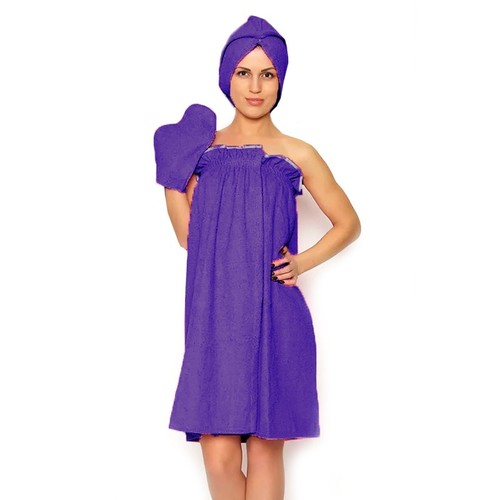 Набор для сауны женский цвет фиолетовый фото 1