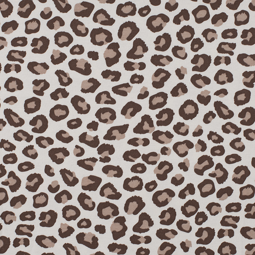 Ткань на отрез интерлок Леопардовая текстура 2664-20 цвет сливки фото 1