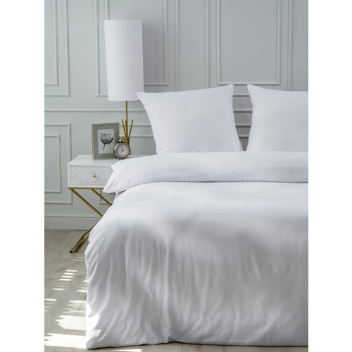 Постельное белье VT из полисатина жаккард белый 2-х сп с евро простыней фото 24