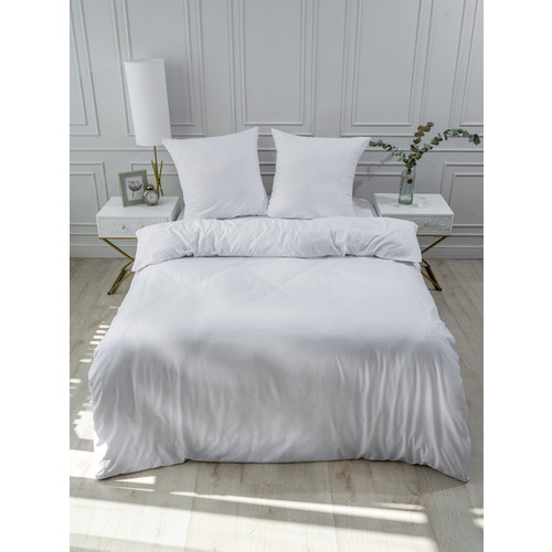 Постельное белье VT из полисатина жаккард белый 2-х сп с евро простыней фото 19