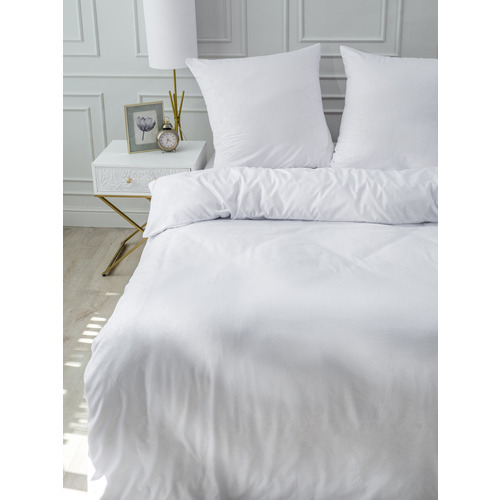 Постельное белье VT из полисатина жаккард белый 2-х сп с евро простыней фото 20