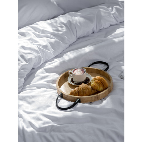 Постельное белье VT из полисатина жаккард белый 2-х сп с евро простыней фото 4