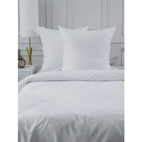 Постельное белье VT из полисатина жаккард белый 2-х сп с евро простыней фото 2