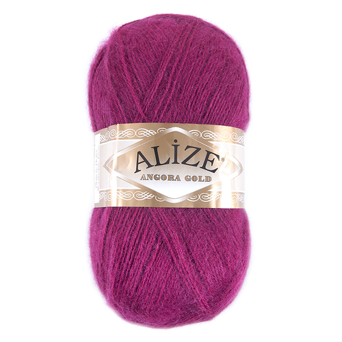 Пряжа для вязания Ализе AngoraGold (20%шерсть, 80%акрил) 100гр цвет 649 рубин фото 1