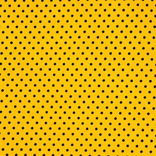 Ткань на отрез бязь плательная 150 см 1359/4 желтый фон черный горох фото 3