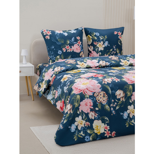 Постельное белье VT из полисатина R4061 2-х сп с евро простыней с наволочками 70/70 фото 8